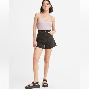 Black wash Mom jeans short high waist 31